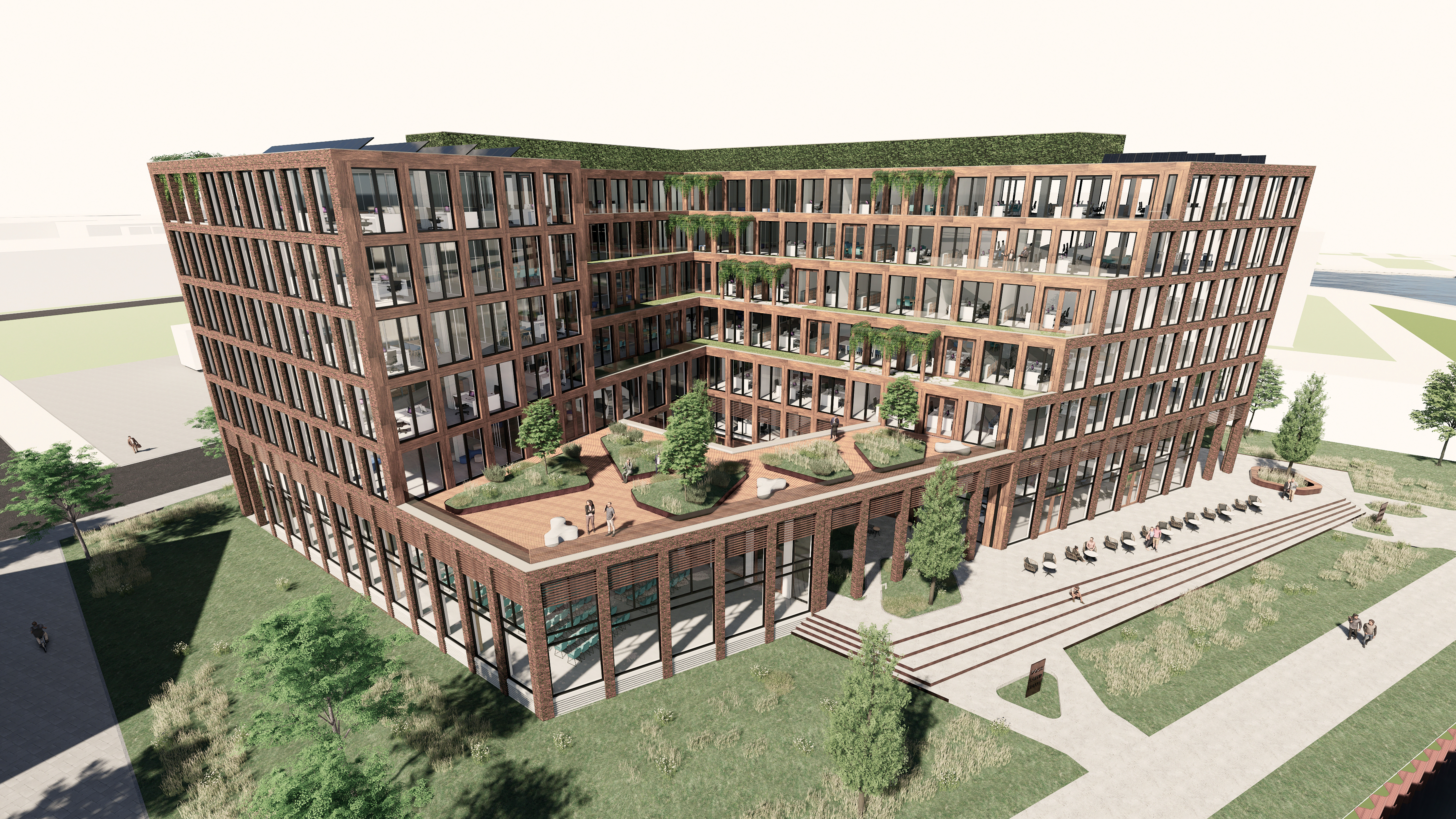 5 Docklandhaus Visualisierung IAA Architecten Vogelperspektive kopieren