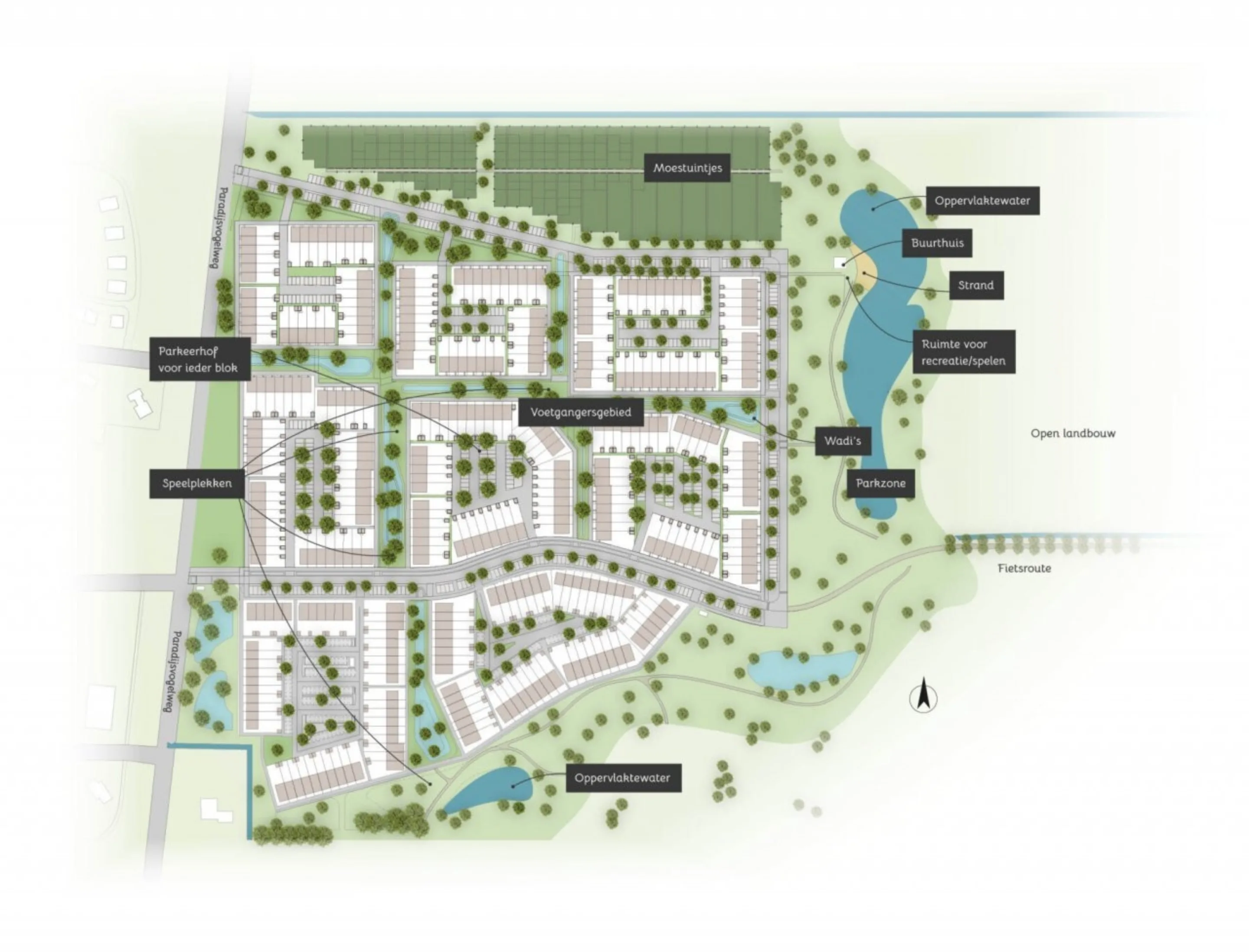 Plankaart Kreekvelden